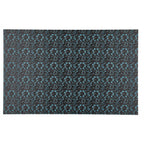 PatternPly® Full Coverage Black Leather Turquoise Accent Floral product photo 3