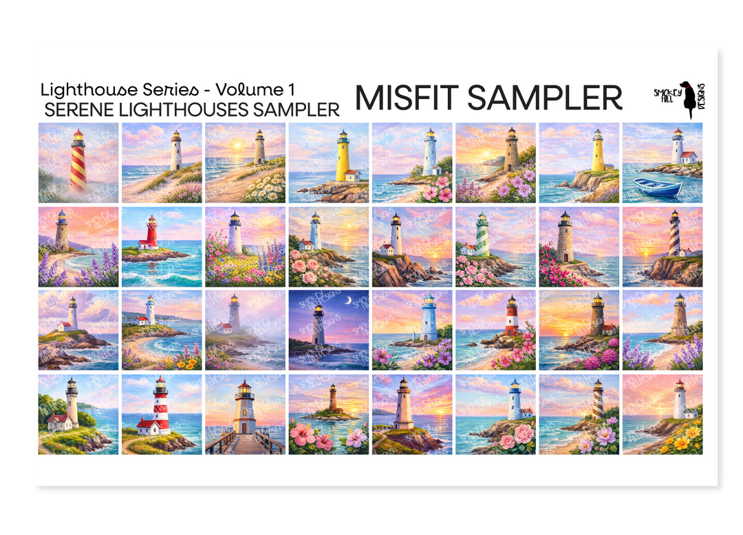 Misfit PatternPly® Transparent Serene Lighthouses Sampler