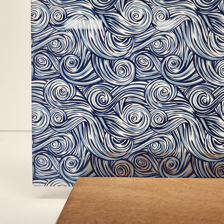 PatternPly® Scattered Light Blue and Dark Blue Swirls