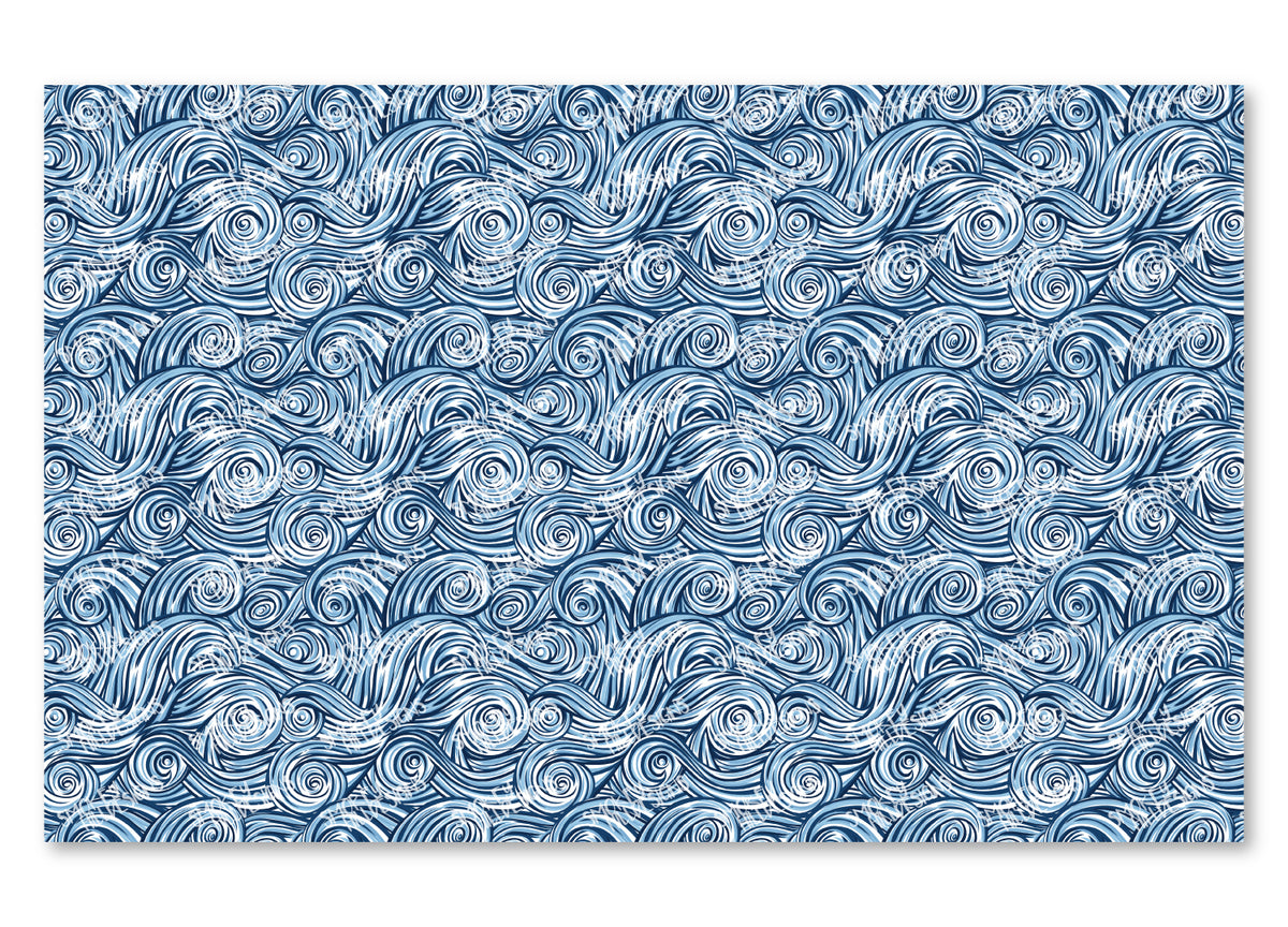 PatternPly® Scattered Light Blue and Dark Blue Swirls product photo 2
