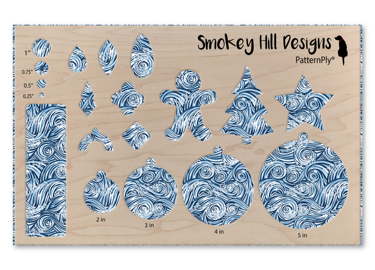 PatternPly® Transparent Light Blue and Dark Blue Swirls product photo 3