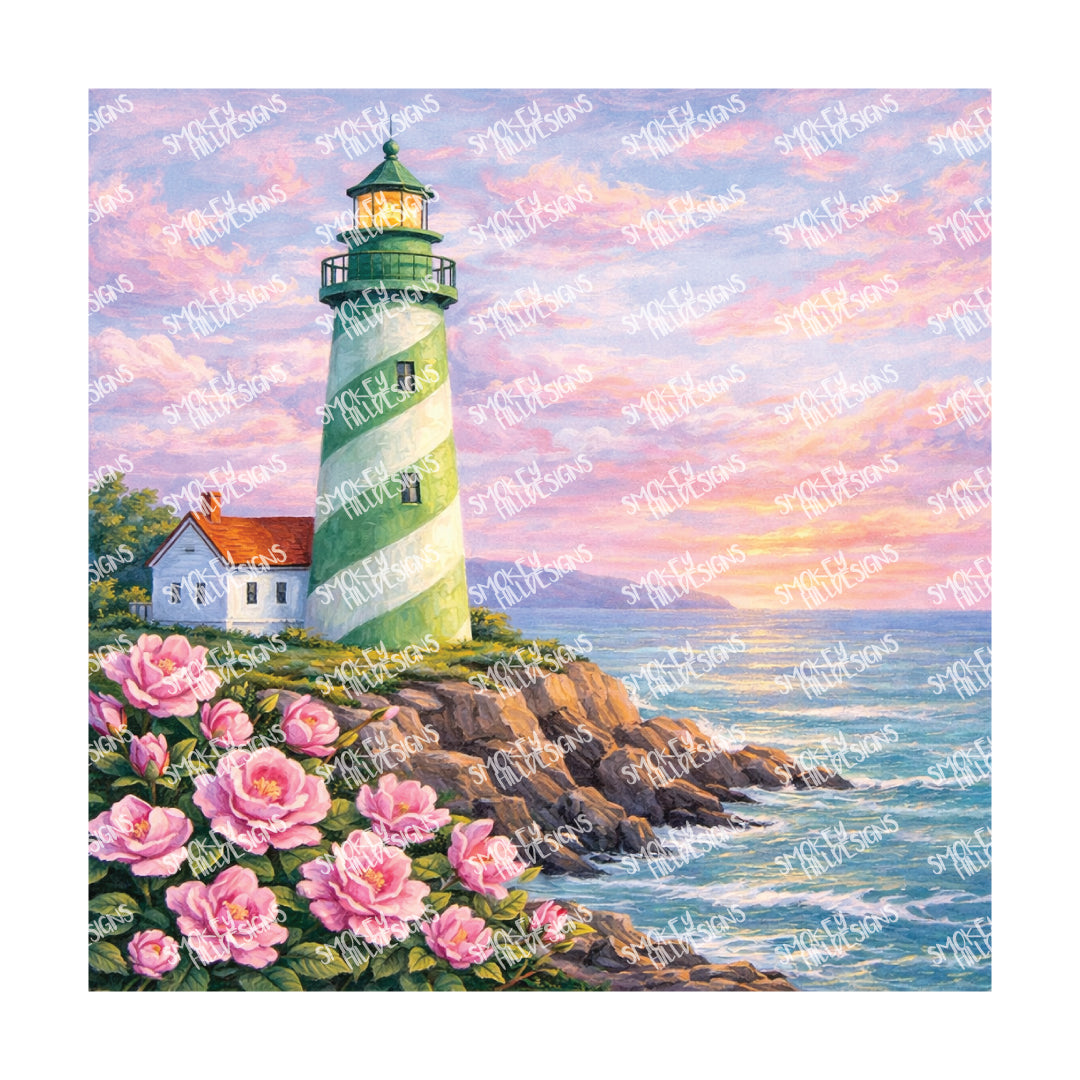 PatternPly® Full Coverage Lighthouse Series Volume 1 Serene Lighthouse Series 14 art scene artwork