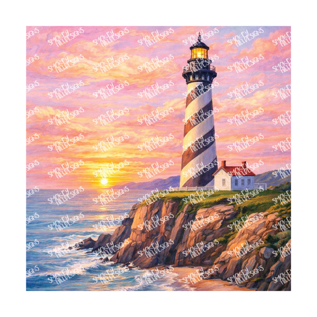 PatternPly® Transparent Lighthouse Series Volume 1 Serene Lighthouse Series 16 art scene artwork