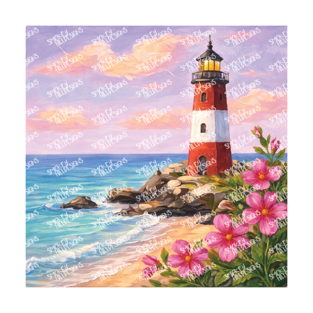 PatternPly® Transparent Lighthouse Series Volume 1 Serene Lighthouse Series 22 art scene artwork
