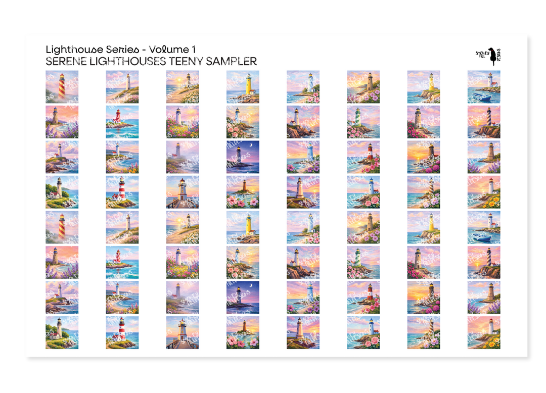 PatternPly® Full Coverage Lighthouses Volume 1 Serene Lighthouses Teeny Sampler Teeny Sampler