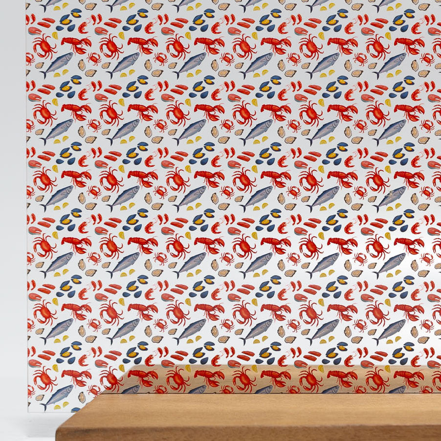 PatternPly® Scattered Seafood sheet showing the pattern