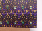 PatternPly® Full Coverage Mardi Gras Fleur de Lis Stained Glass sheet showing the pattern