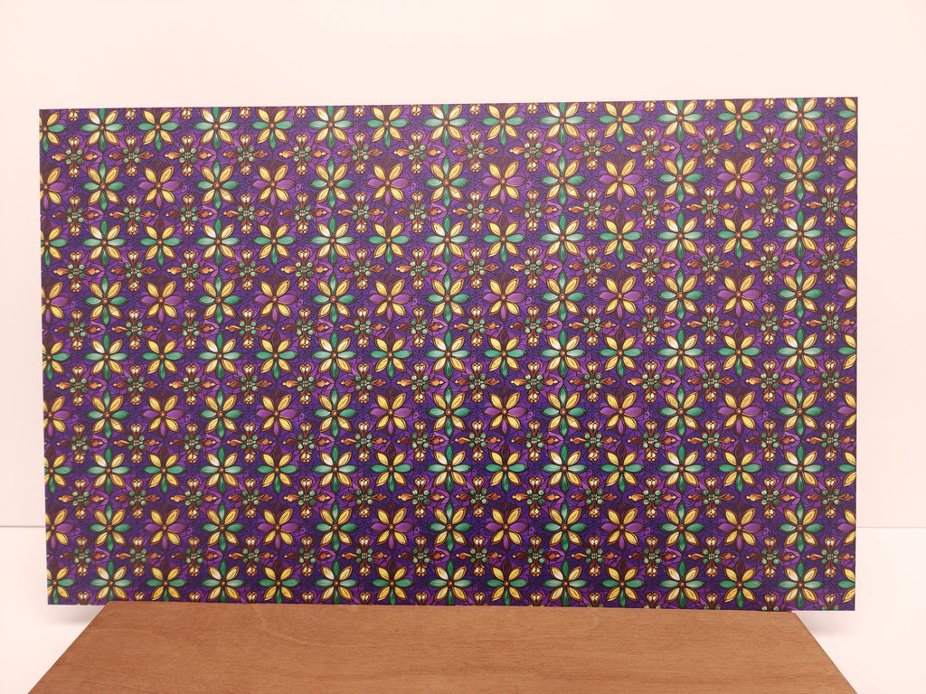 PatternPly® Full Coverage Mardi Gras Floral Stained Glass product photo 3