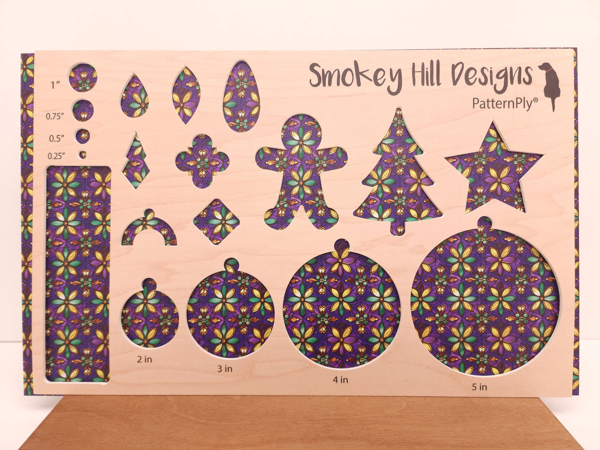 PatternPly® Full Coverage Mardi Gras Floral Stained Glass product photo 2