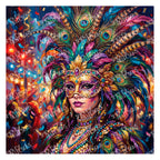 PatternPly® Transparent Mardi Gras Showgirl sheet showing the pattern