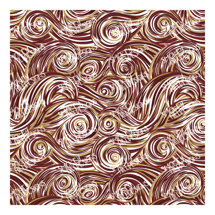 PatternPly® Transparent Maroon and Bronze Swirls