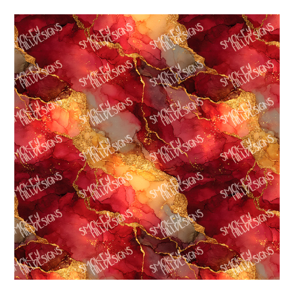 PatternPly® Transparent Maroon and Gold Rock