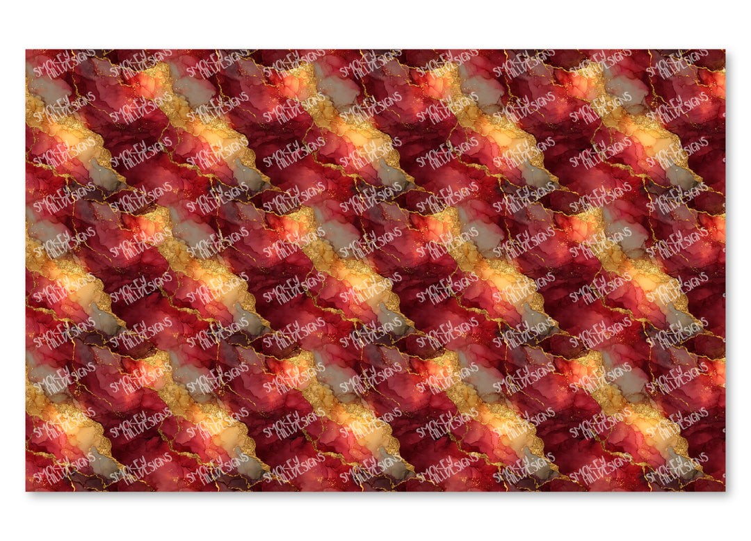 PatternPly® Transparent Maroon and Gold Rock