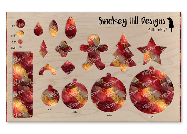 PatternPly® Transparent Maroon and Gold Rock