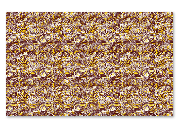 PatternPly® Scattered Maroon and Gold Swirls