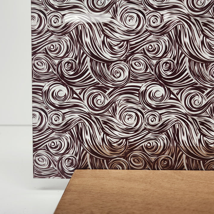 PatternPly® Scattered Maroon and White Swirls