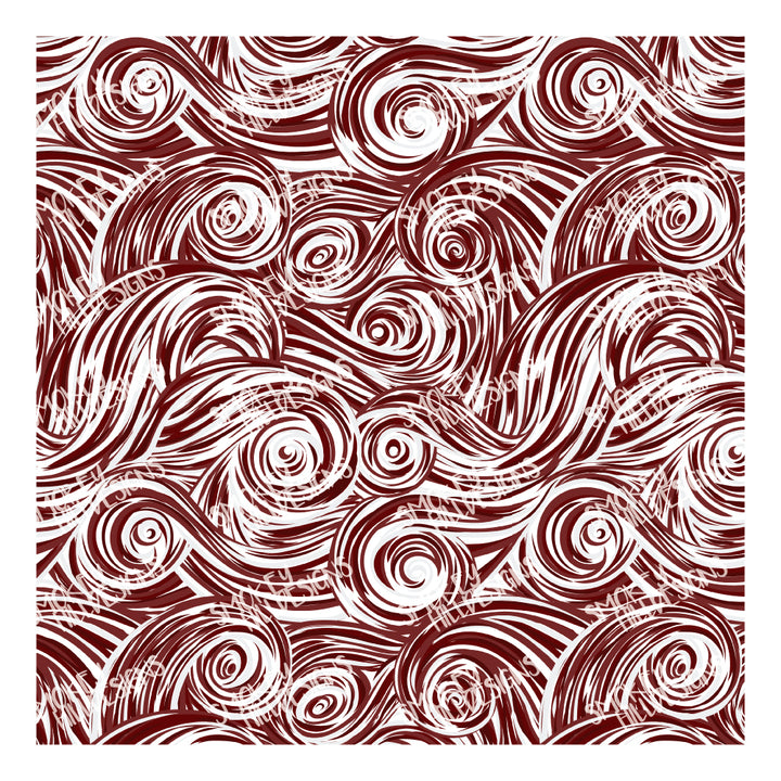 PatternPly® Transparent Maroon and White Swirls