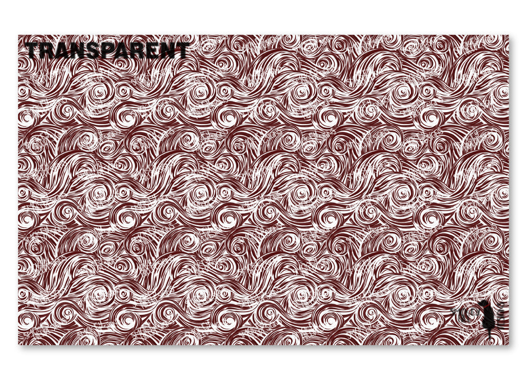 PatternPly® Transparent Maroon and White Swirls