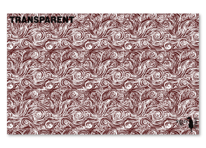 PatternPly® Transparent Maroon and White Swirls