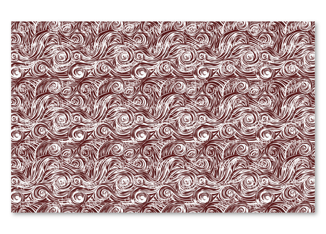 PatternPly® Scattered Maroon and White Swirls