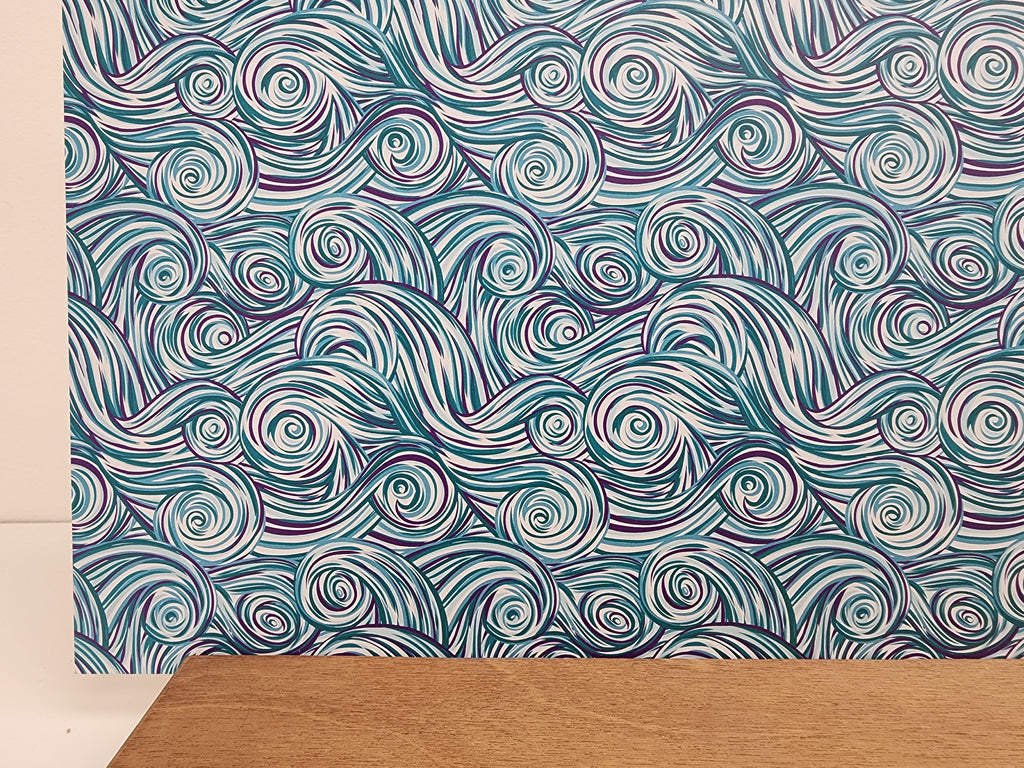 PatternPly® Full Coverage Mermaid Swirls sheet showing the pattern