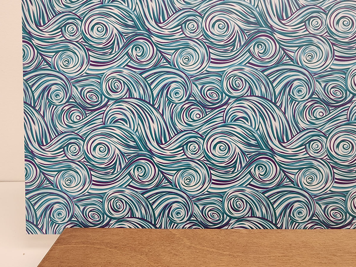 PatternPly® Full Coverage Mermaid Swirls sheet showing the pattern