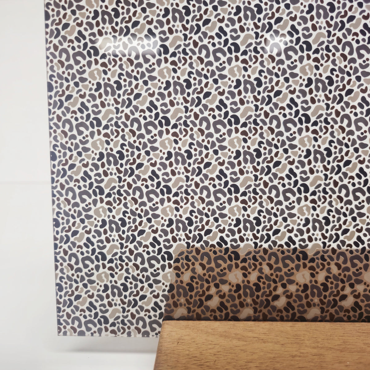 PatternPly® Scattered Micro Assorted Brown Leopard sheet showing the pattern