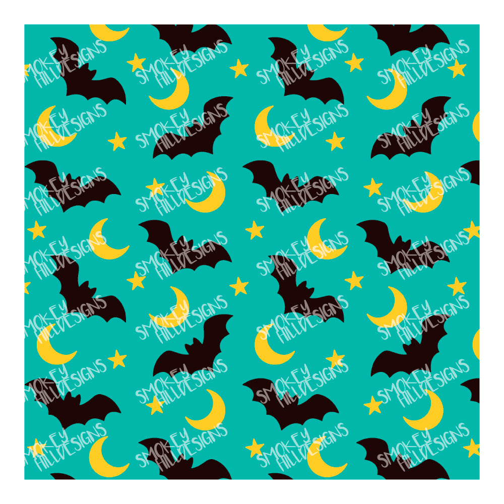 PatternPly® Full Coverage Micro Bats and Moons Cool Tone Trio