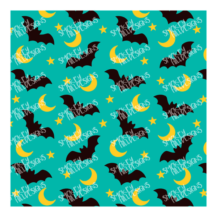PatternPly® Full Coverage Micro Bats and Moons Cool Tone Trio
