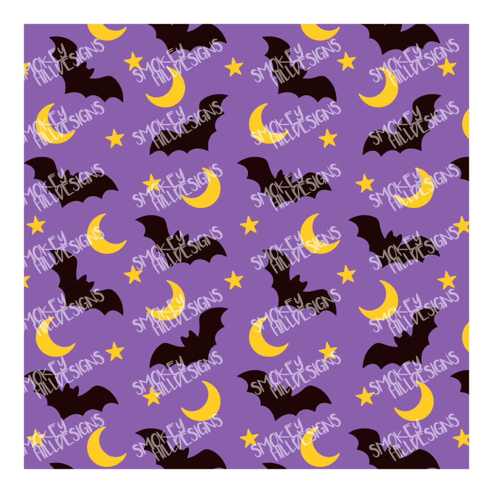 PatternPly® Full Coverage Micro Bats and Moons Cool Tone Trio