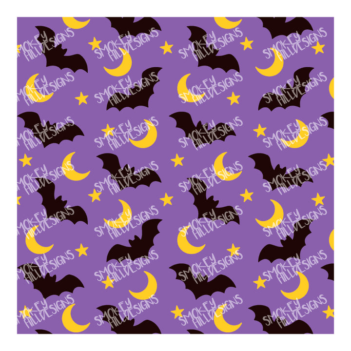 PatternPly® Full Coverage Micro Bats and Moons Cool Tone Trio