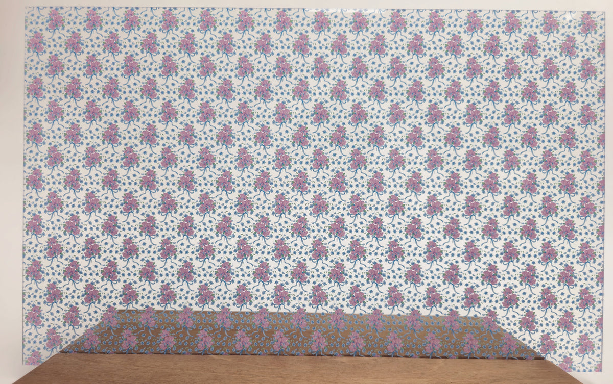 PatternPly® Scattered Micro Coquette Floral Bouquet Blue Bows product photo 3