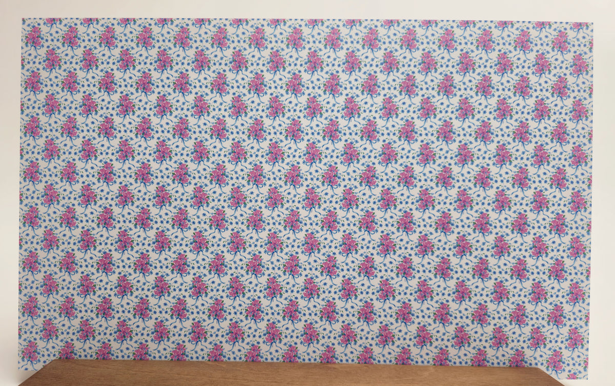 PatternPly® Full Coverage Micro Coquette Floral Bouquet Blue Bows product photo 3