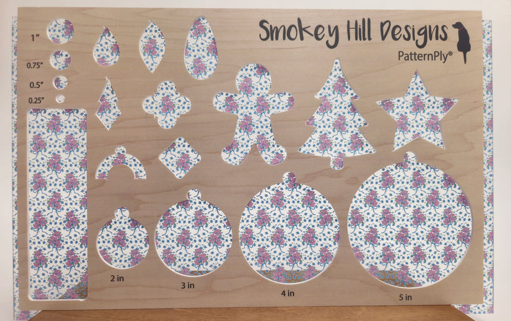 PatternPly® Scattered Micro Coquette Floral Bouquet Blue Bows product photo 2