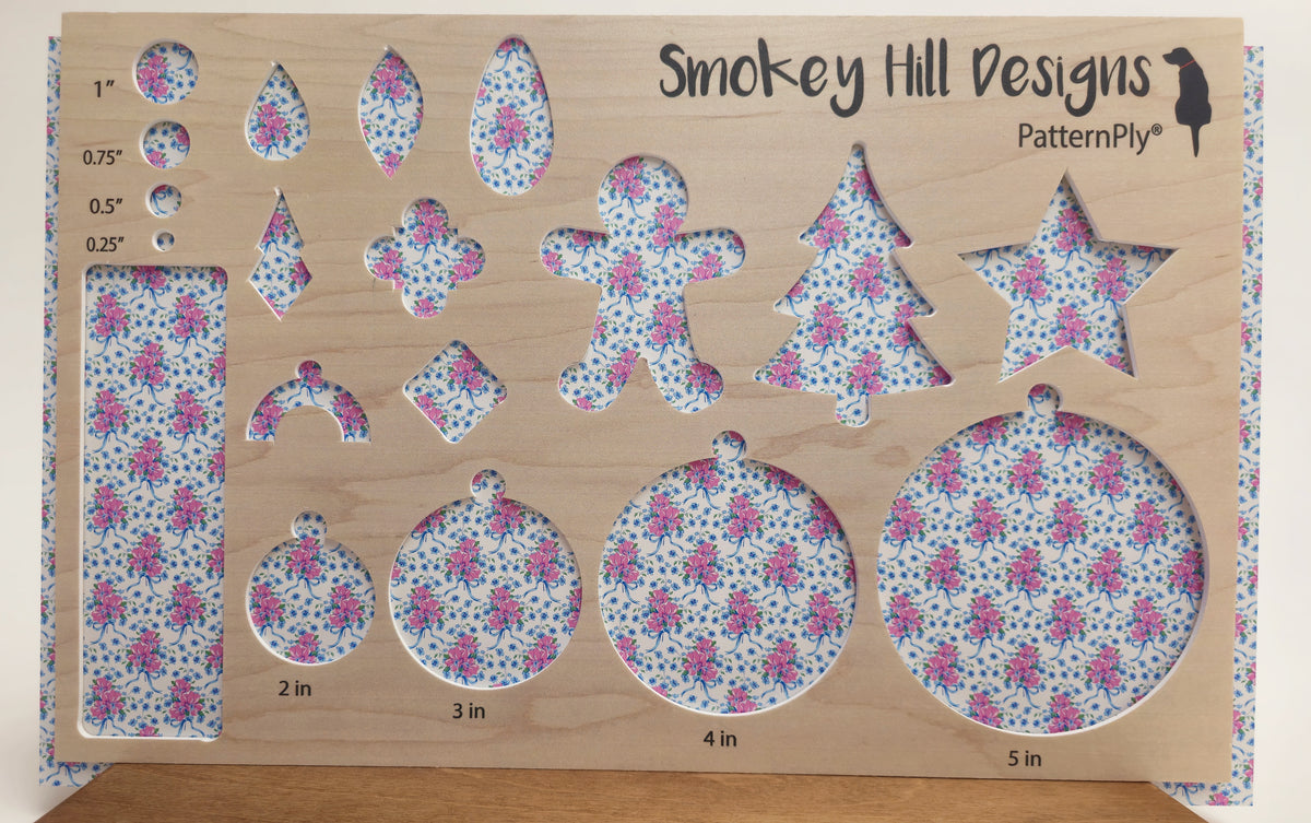 PatternPly® Full Coverage Micro Coquette Floral Bouquet Blue Bows product photo 2