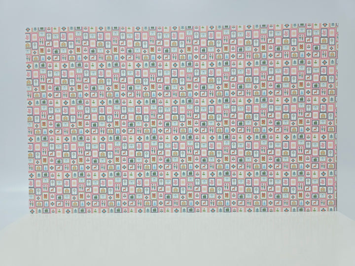 PatternPly® Full Coverage Christmas Stamps on Pink MICRO