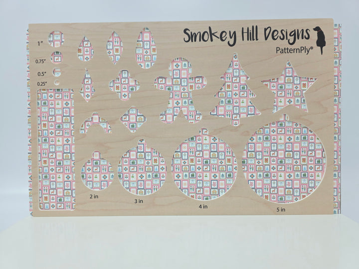 PatternPly® Full Coverage Christmas Stamps on Pink MICRO