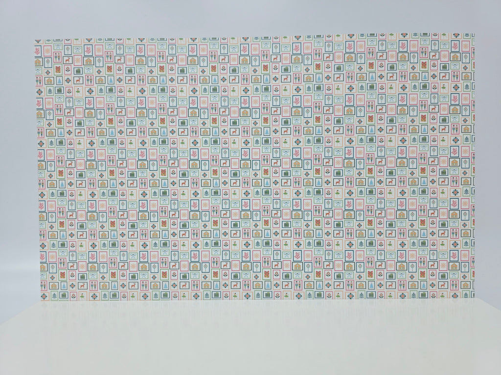 PatternPly® Full Coverage Christmas Stamps on White MICRO product photo 2
