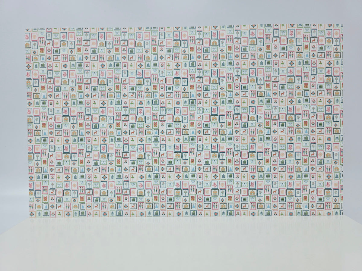 PatternPly® Full Coverage Christmas Stamps on White MICRO product photo 2
