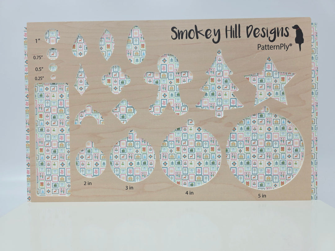 PatternPly® Full Coverage Christmas Stamps on White MICRO