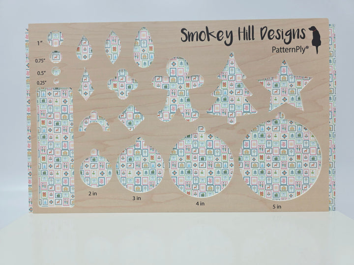 PatternPly® Full Coverage Christmas Stamps on White MICRO