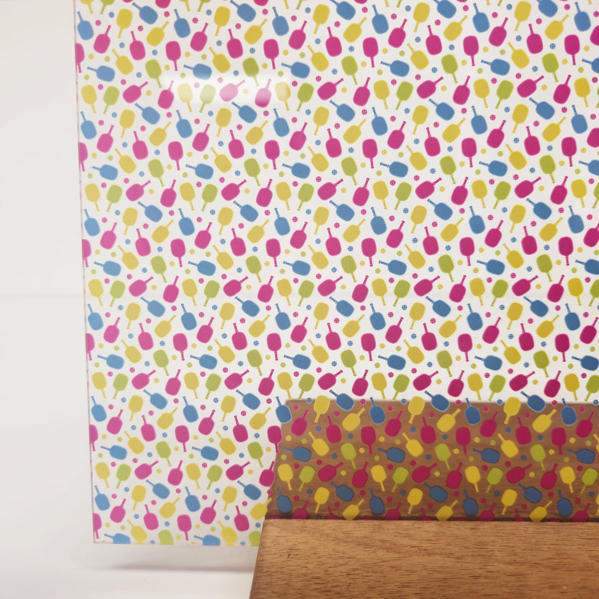PatternPly® Scattered Micro Colorful Pickleball sheet showing the pattern