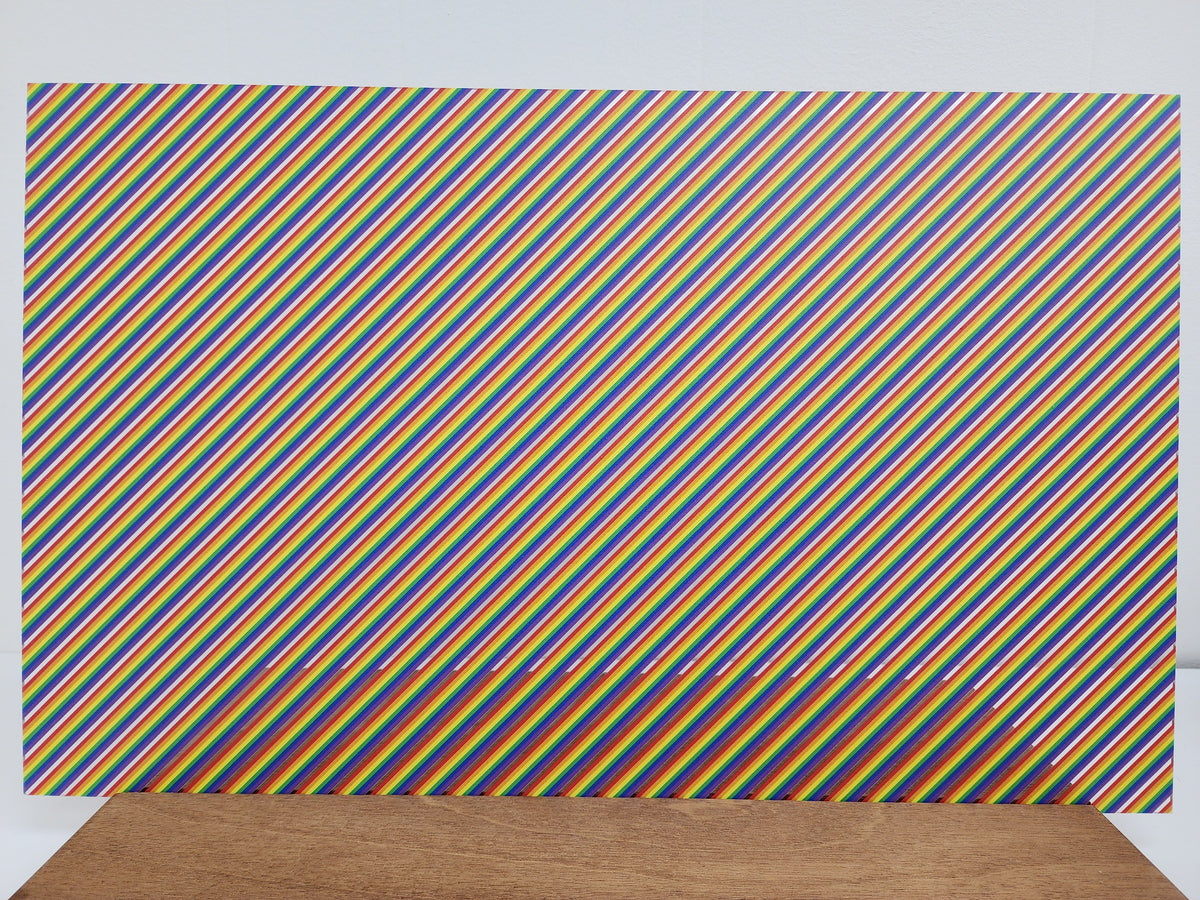 PatternPly® Scattered Mini Diagonal Rainbow Stripes product photo 3