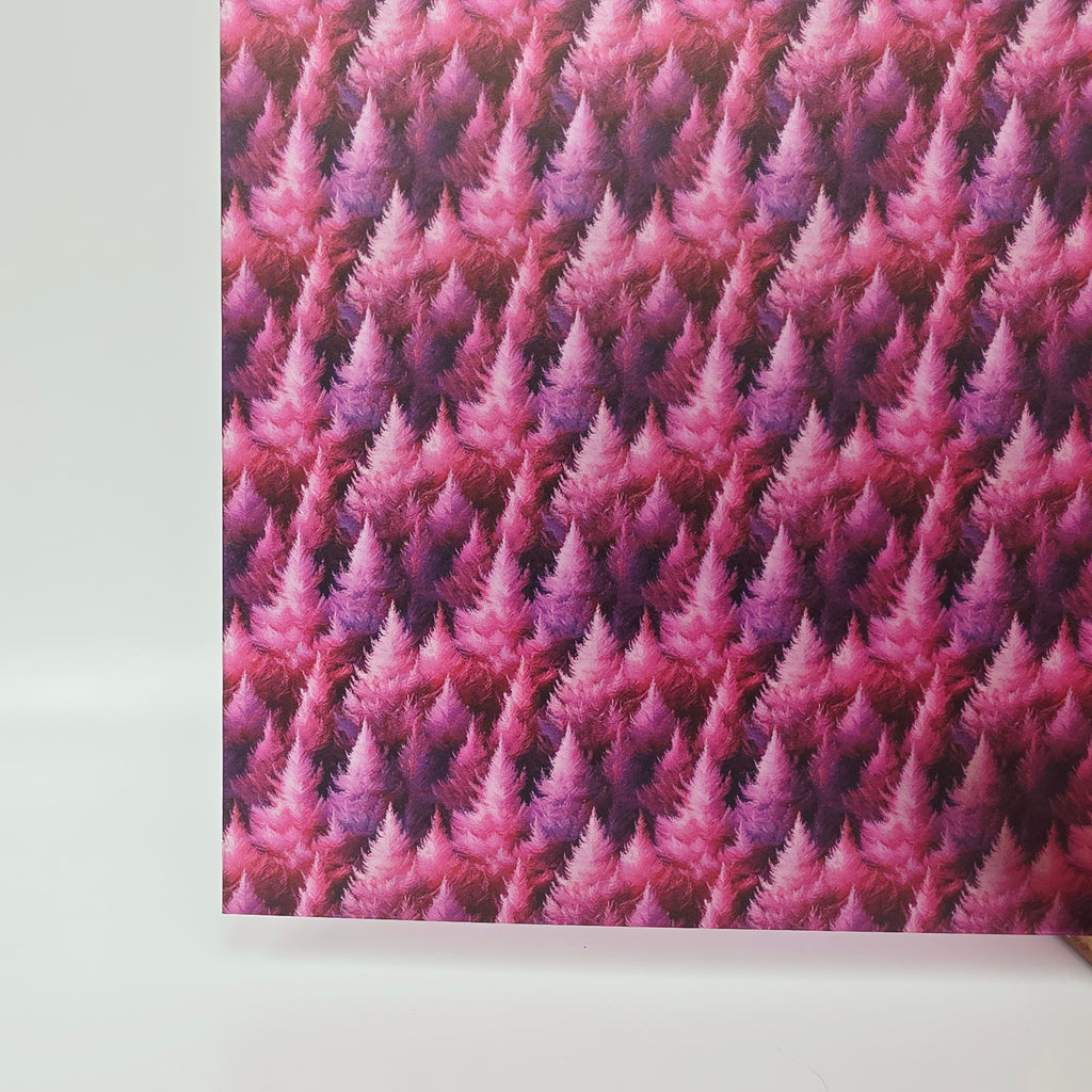 PatternPly® Transparent Micro Feathery Magenta Trees product photo 4