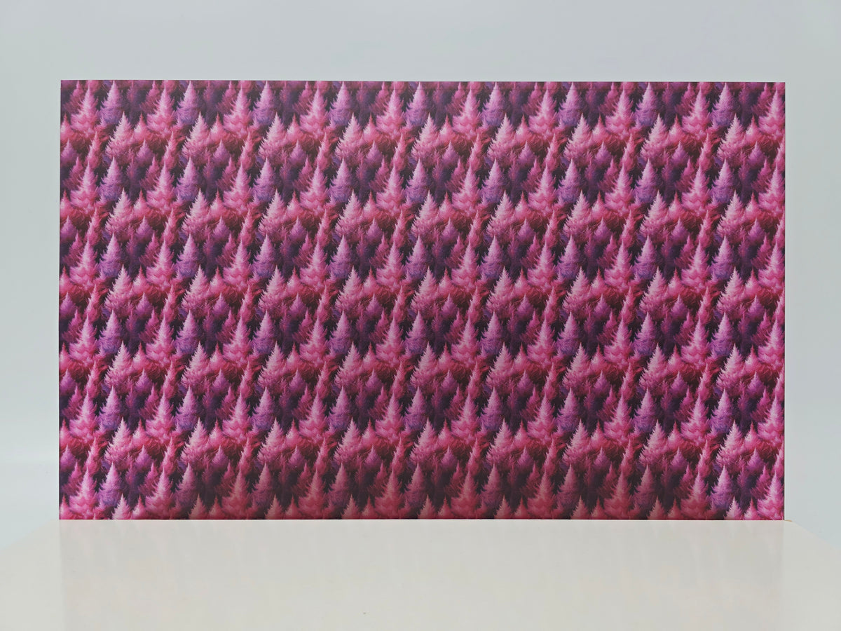 PatternPly® Transparent Micro Feathery Magenta Trees product photo 2