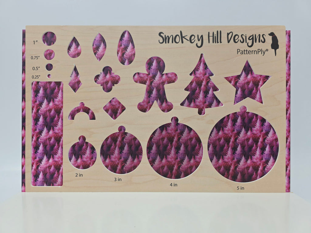 PatternPly® Transparent Micro Feathery Magenta Trees product photo 3