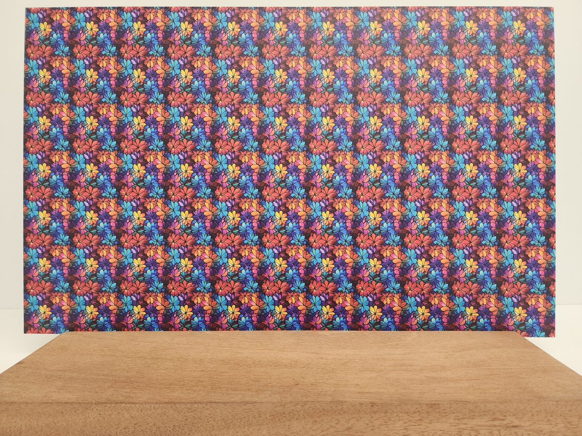 PatternPly® Full Coverage Micro Geometric Floral Stained Glass product photo 3