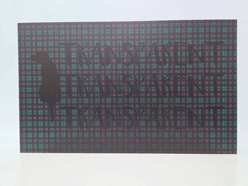 PatternPly® Transparent Micro Green and Red Tartan Plaid sheet showing the pattern