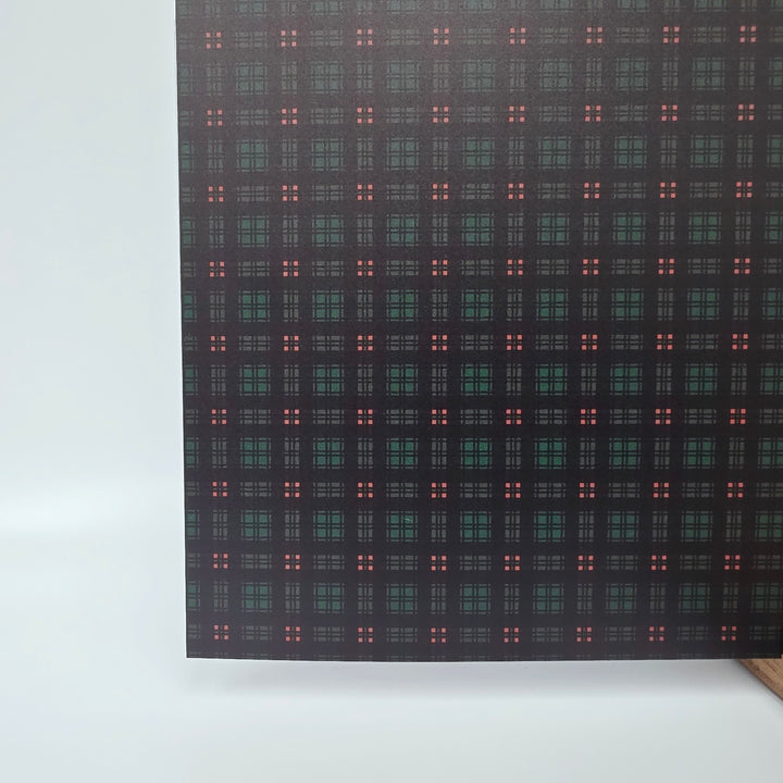 PatternPly® Full Coverage Micro Green and Red Tartan Plaid