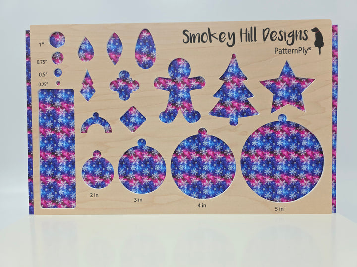 PatternPly® Full Coverage Northern Lights Snowflakes MICRO